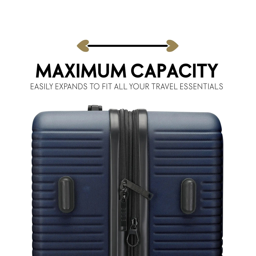 Passage 3 Piece Expandable Retro Luggage Set Travellty