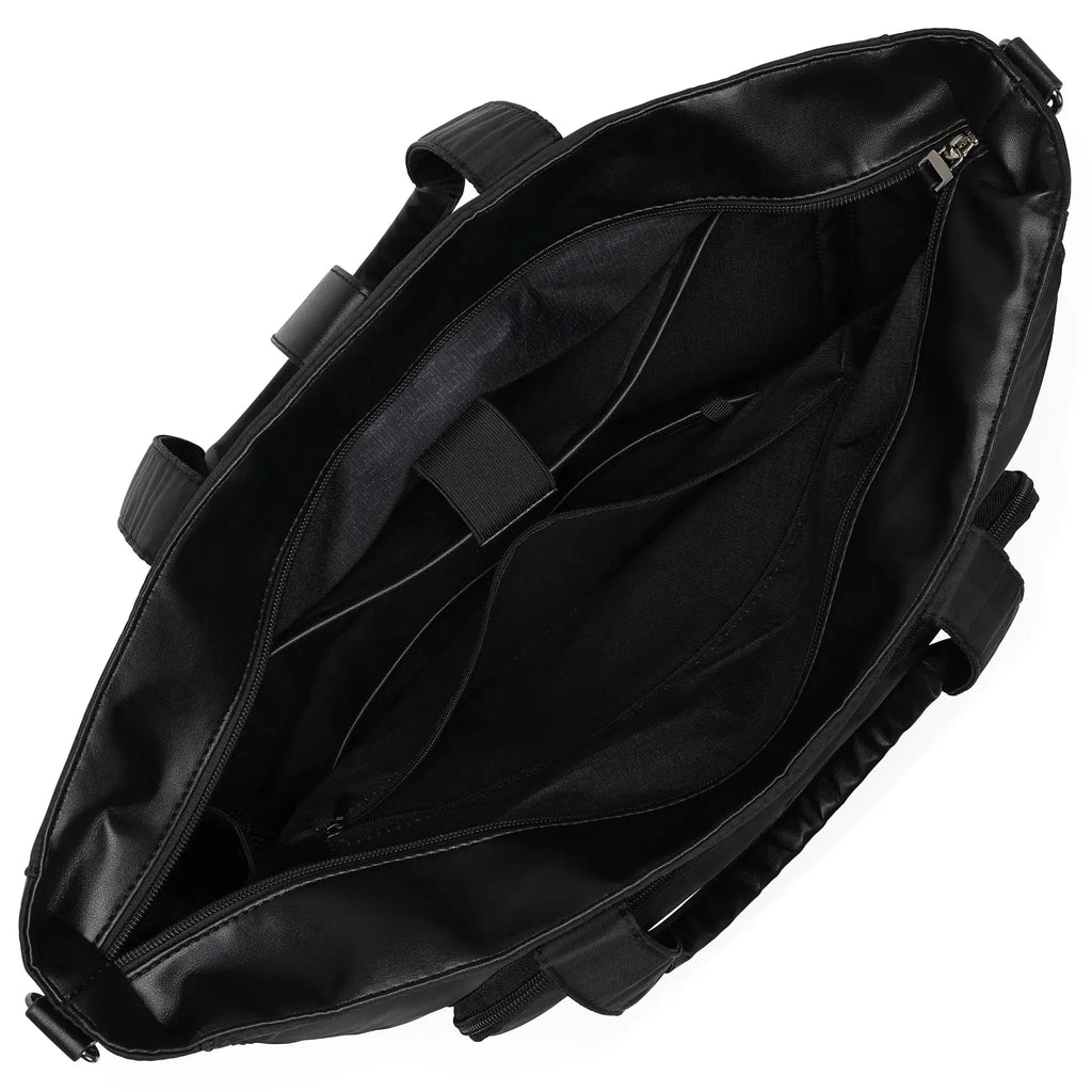 Voyage 25L Twill and Vegan Leather Weekender Tote Bag Travellty