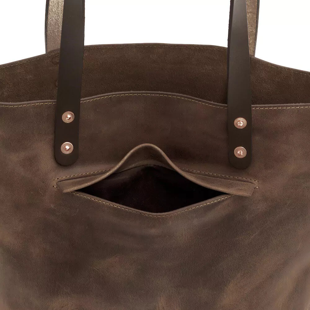 Eden LARGE Leather Tote Bag - Classic Mission Mercantile Leather Goods