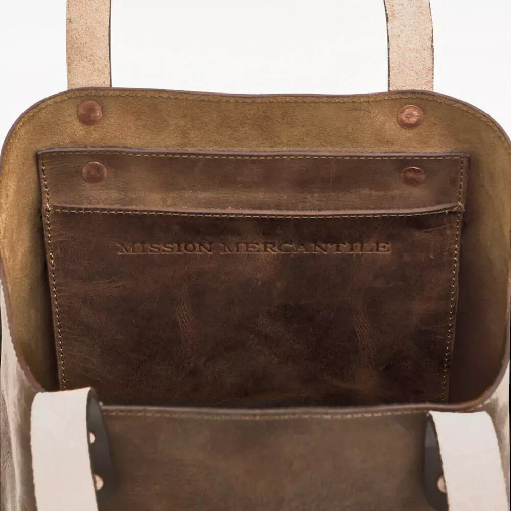 Eden MEDIUM Leather Tote Bag - Classic Mission Mercantile Leather Goods