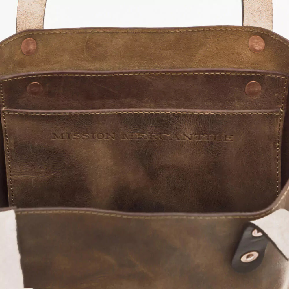 Eden SMALL Leather Tote Bag - Classic Mission Mercantile Leather Goods