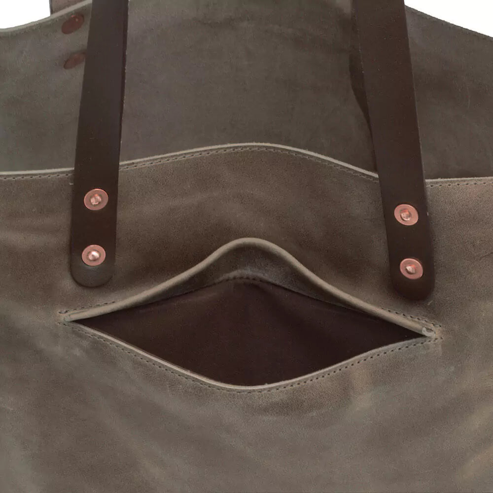 Eden OVERSIZED Leather Tote Bag - Classic Mission Mercantile Leather Goods