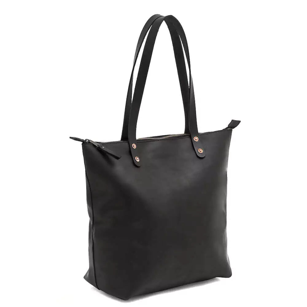 Eden LARGE Leather Tote Bag - Zippered Mission Mercantile Leather Goods