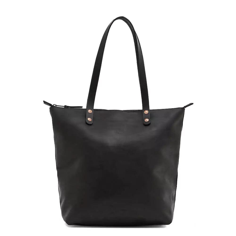 Eden LARGE Leather Tote Bag - Zippered Mission Mercantile Leather Goods