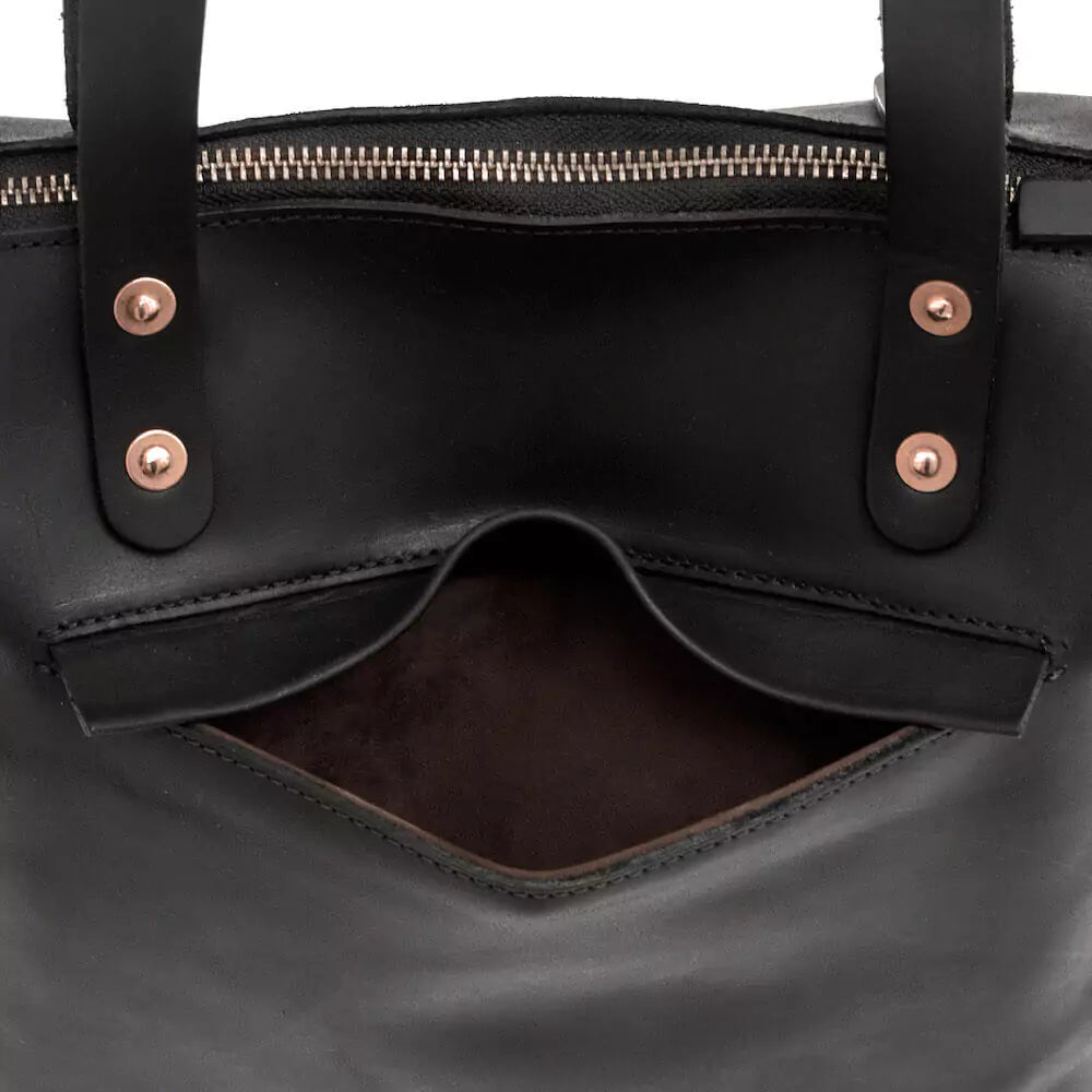 Eden MEDIUM Leather Tote Bag - Zippered Mission Mercantile Leather Goods