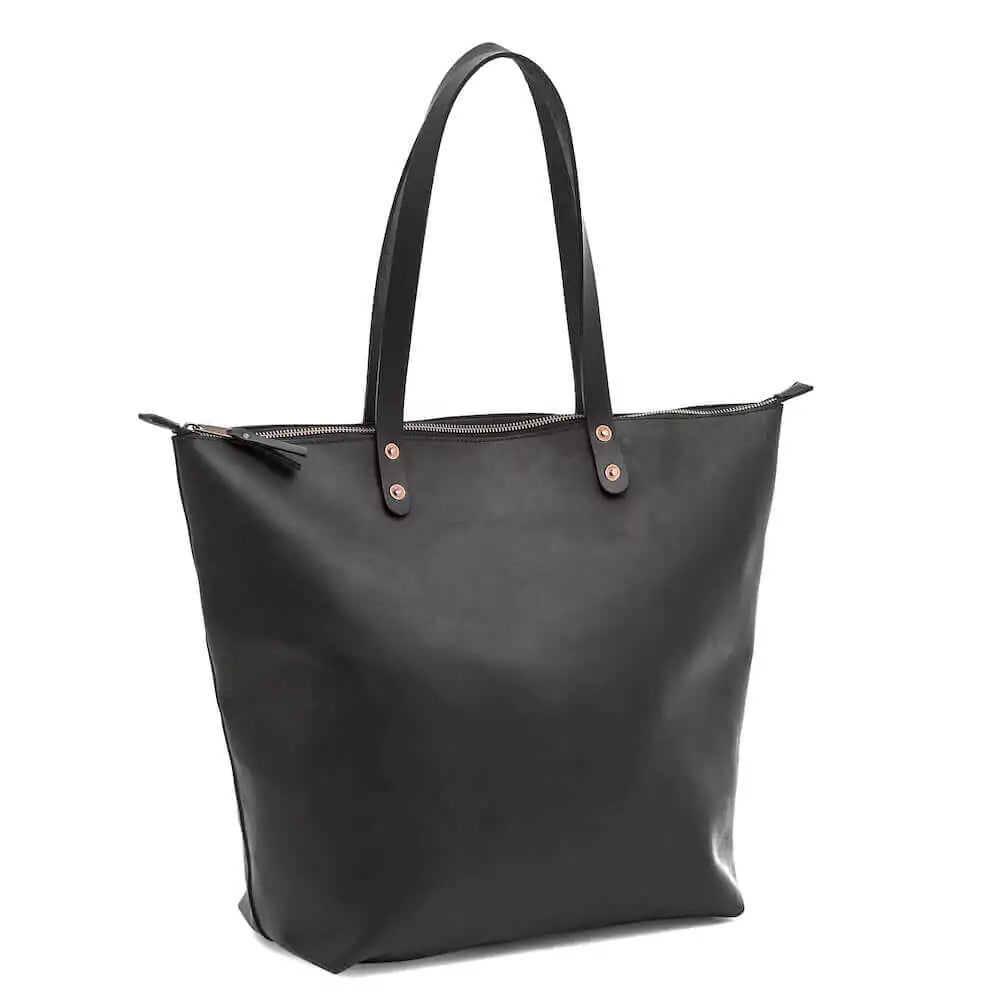 Eden OVERSIZED Leather Tote Bag - Zippered Mission Mercantile Leather Goods