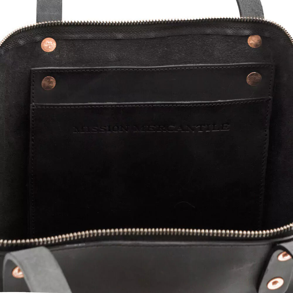 Eden OVERSIZED Leather Tote Bag - Zippered Mission Mercantile Leather Goods