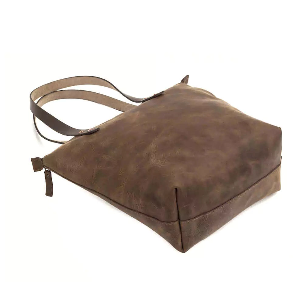Eden MEDIUM Leather Tote Bag - Zippered Mission Mercantile Leather Goods
