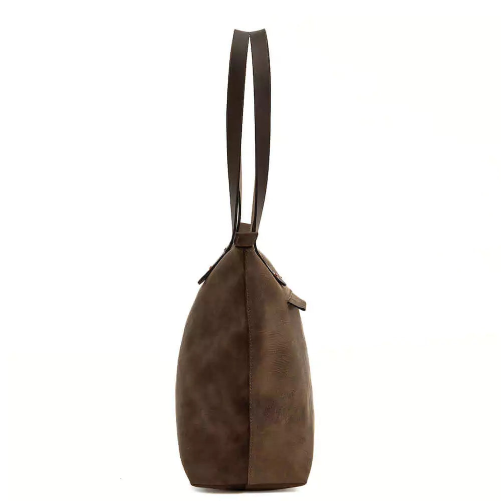 Eden SMALL Leather Tote Bag - Zippered Mission Mercantile Leather Goods