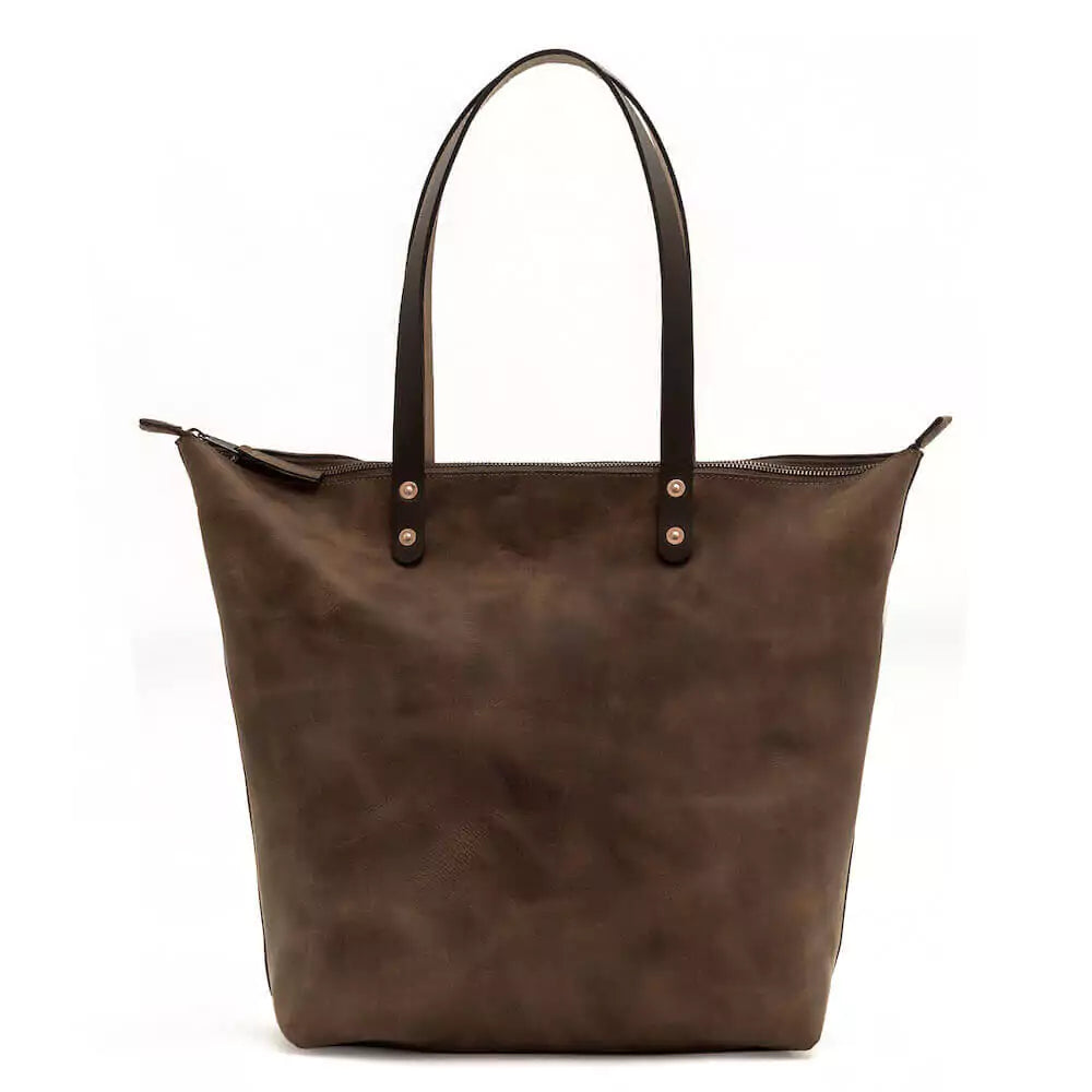 Eden OVERSIZED Leather Tote Bag - Zippered Mission Mercantile Leather Goods