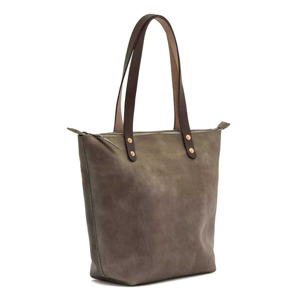 Eden LARGE Leather Tote Bag - Zippered Mission Mercantile Leather Goods