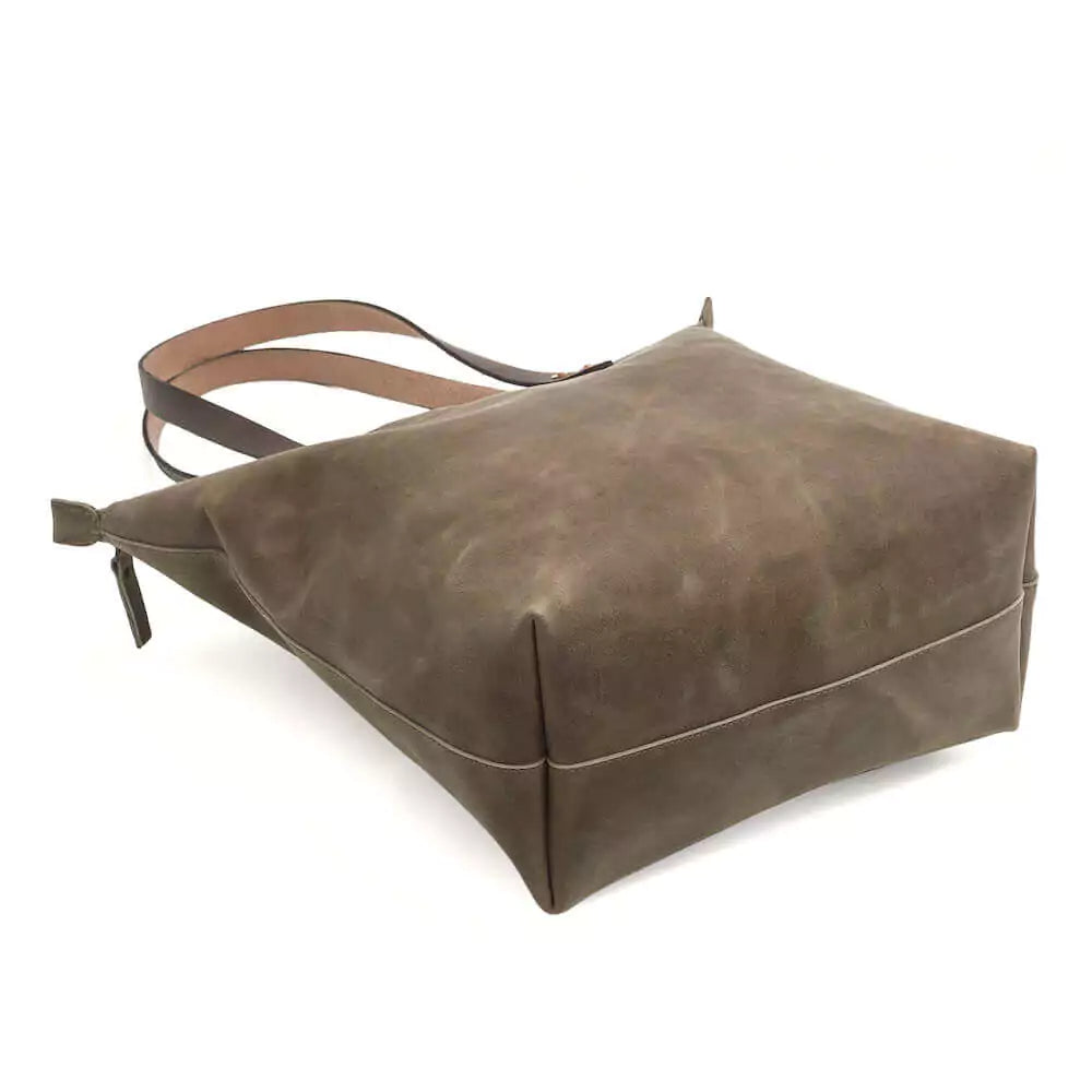 Eden LARGE Leather Tote Bag - Zippered Mission Mercantile Leather Goods