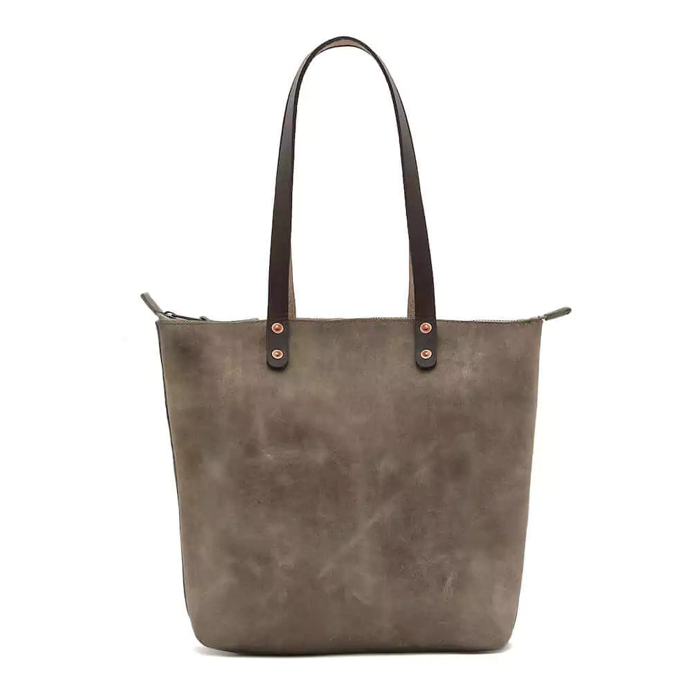 Eden LARGE Leather Tote Bag - Zippered Mission Mercantile Leather Goods