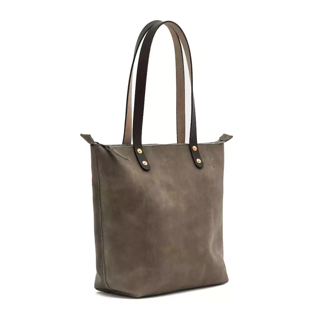 Eden MEDIUM Leather Tote Bag - Zippered Mission Mercantile Leather Goods