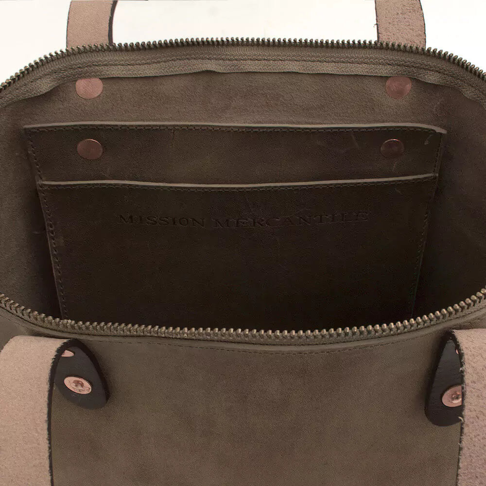 Eden MEDIUM Leather Tote Bag - Zippered Mission Mercantile Leather Goods