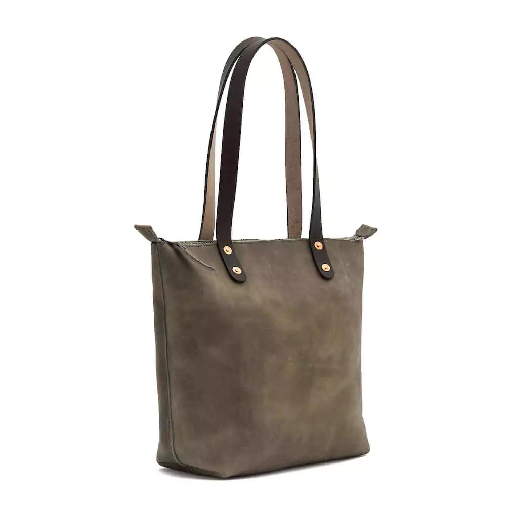 Eden SMALL Leather Tote Bag - Zippered Mission Mercantile Leather Goods