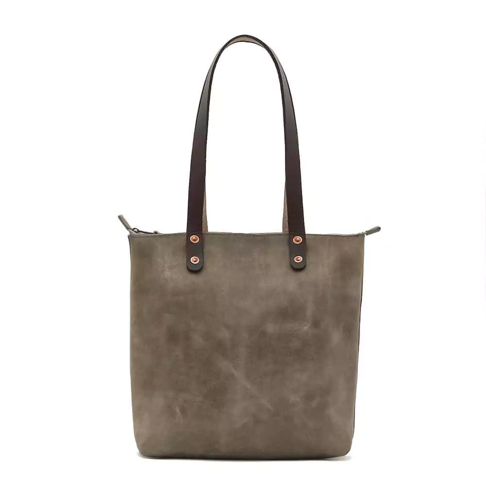 Eden SMALL Leather Tote Bag - Zippered Mission Mercantile Leather Goods
