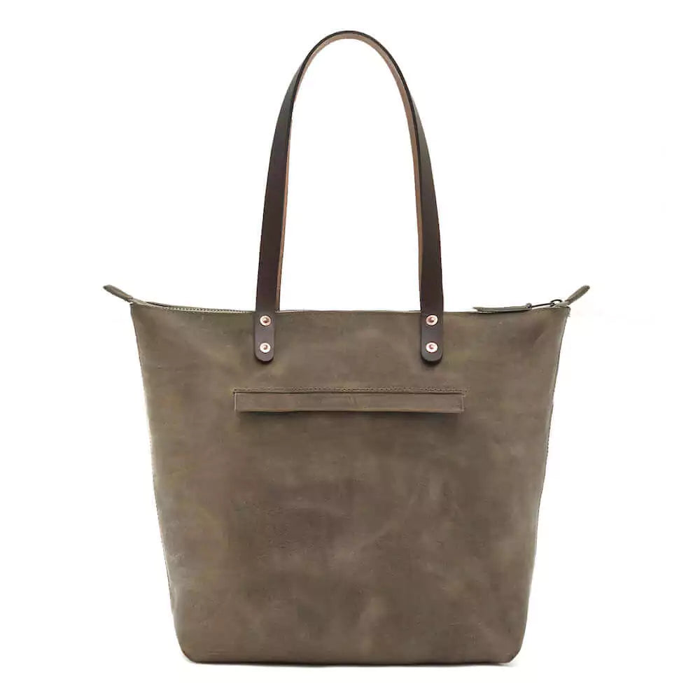 Eden OVERSIZED Leather Tote Bag - Zippered Mission Mercantile Leather Goods