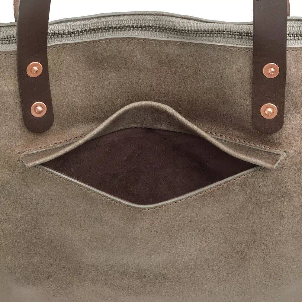 Eden OVERSIZED Leather Tote Bag - Zippered Mission Mercantile Leather Goods