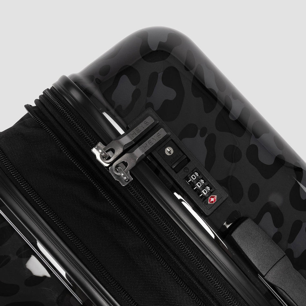 Heys Black Leopard 3Pc Spinner Set Heys