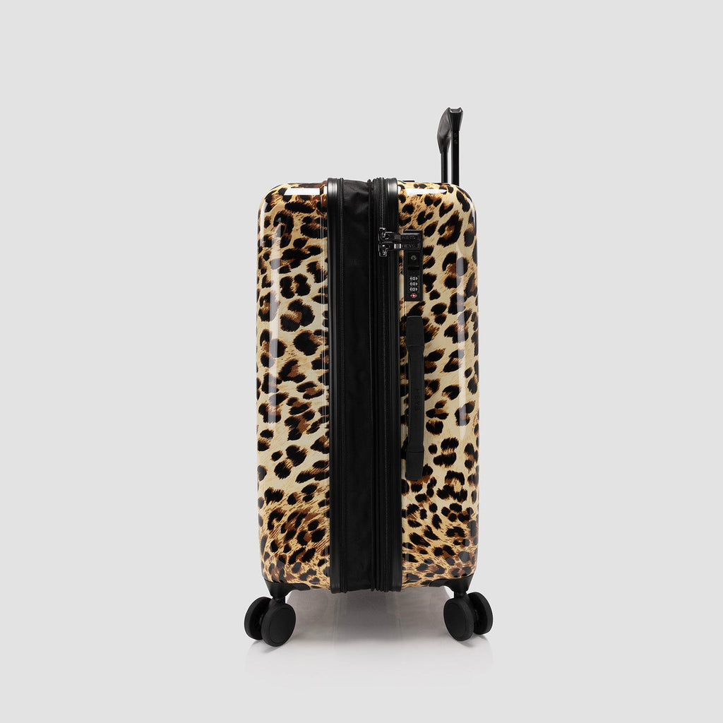 Heys Elite Fashion Spinner Brown Leopard 3 Piece Luggage Set Heys