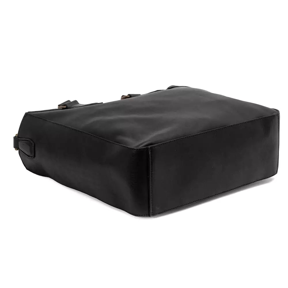 Ellington Leather Market Tote with Zippered Pouch Mission Mercantile Leather Goods