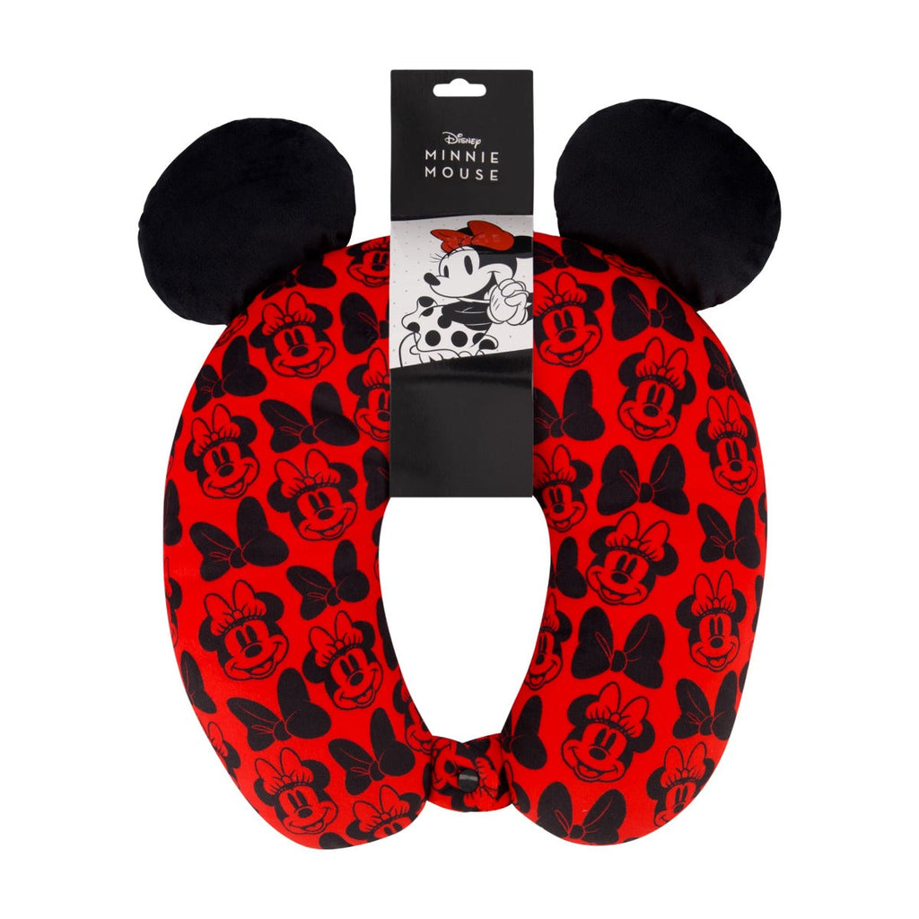 Disney Minnie Mouse Red Travel Pillow with Ears Ful Luggage