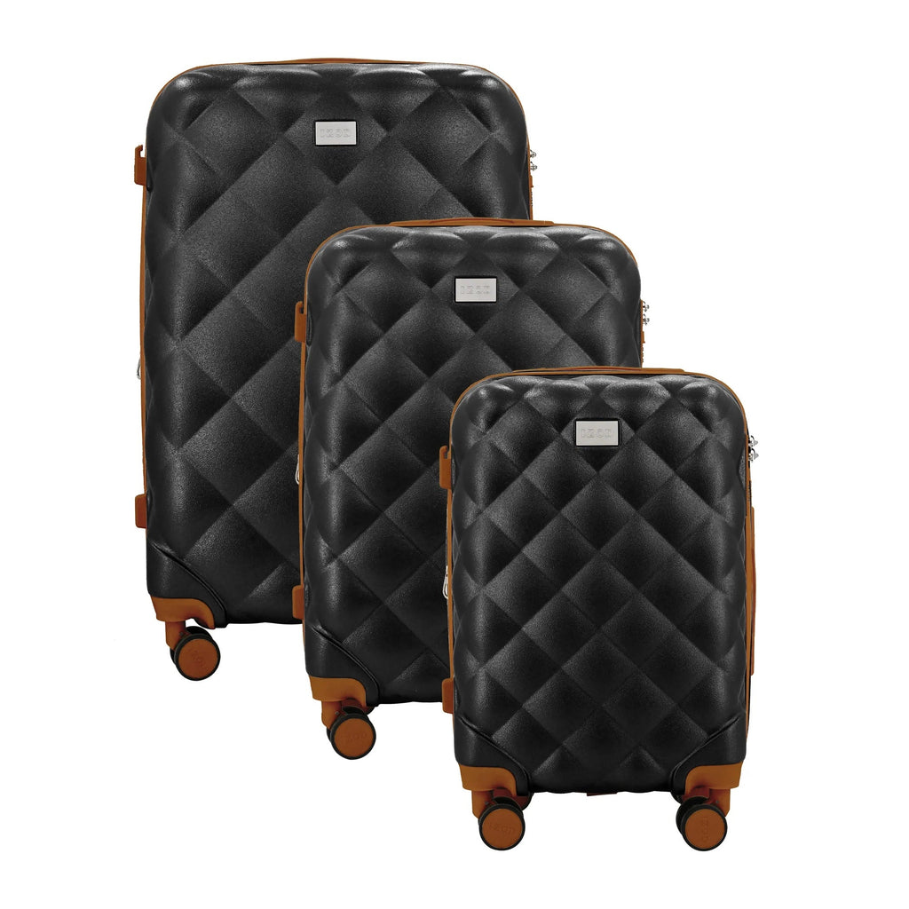 IZOD Fit Lightweight ABS Hard Shell Luggage Set - 3-Piece (20", 24", 28") with 360° Dual Spinning Wheels and Combo Lock Izod