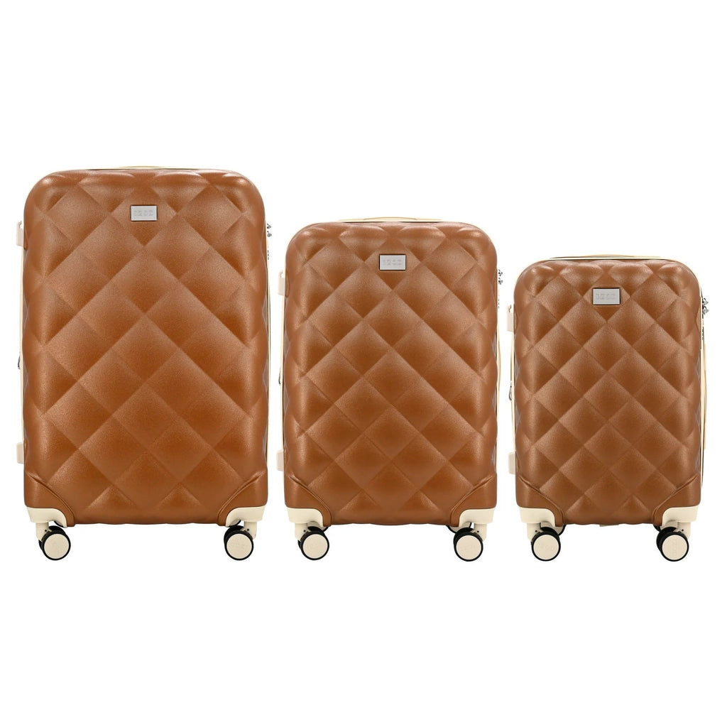 IZOD Fit Lightweight ABS Hard Shell Luggage Set - 3-Piece (20", 24", 28") with 360° Dual Spinning Wheels and Combo Lock Izod