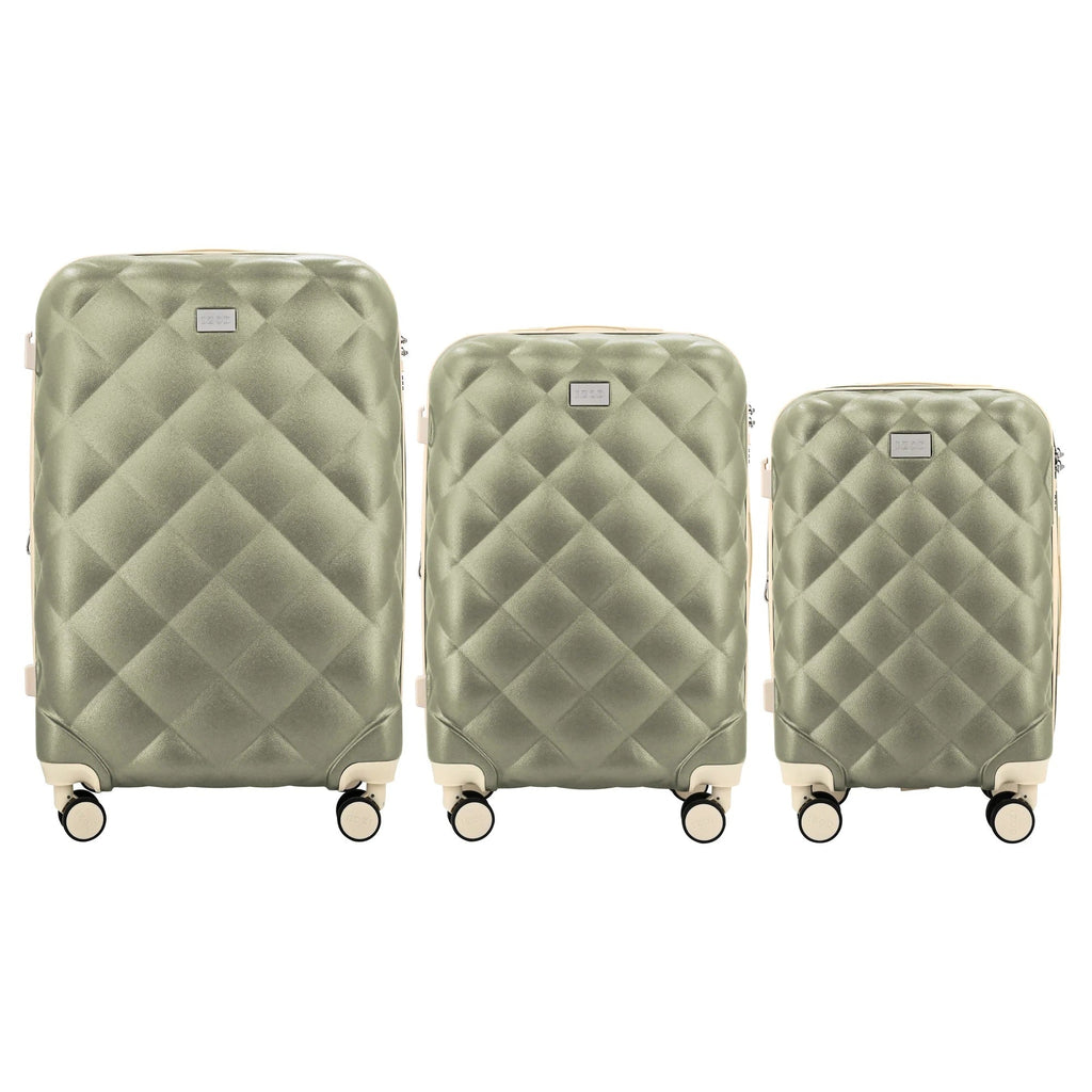 IZOD Fit Lightweight ABS Hard Shell Luggage Set - 3-Piece (20", 24", 28") with 360° Dual Spinning Wheels and Combo Lock Izod