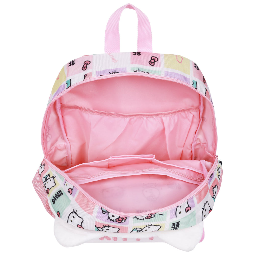 Hello Kitty Plush Face Backpack with 3D Bow Ful Luggage