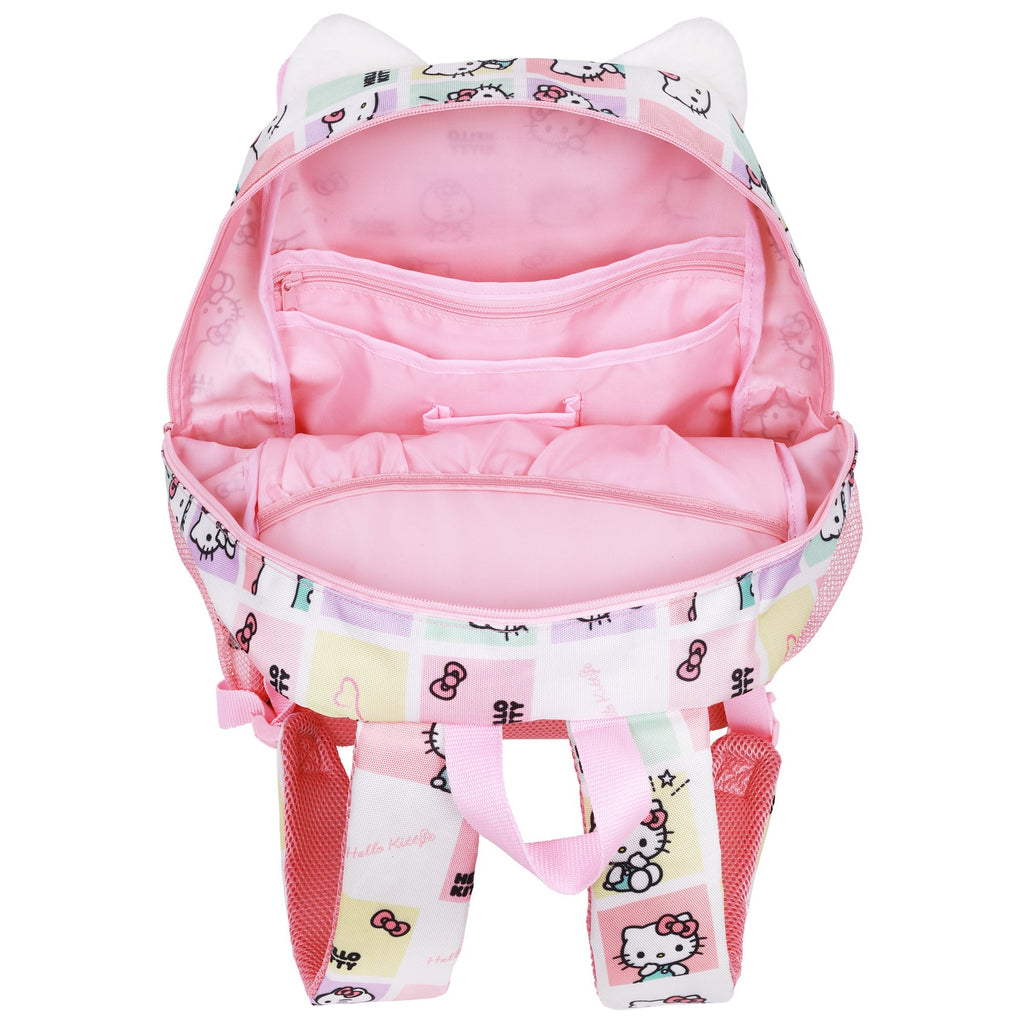 Hello Kitty Plush Face Backpack with 3D Bow Ful Luggage