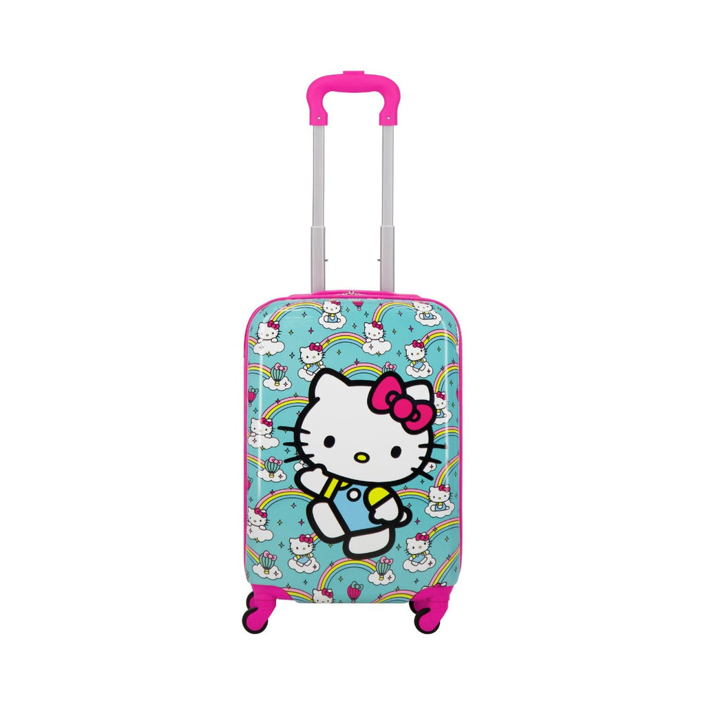 Hello Kitty Rainbows Kids 21" Sky Blue Carry-on Luggage Ful Luggage