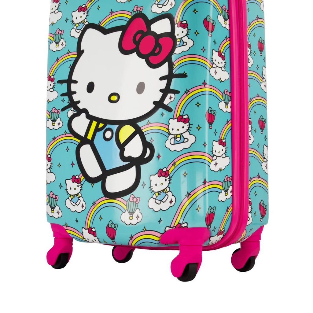 Hello Kitty Rainbows Kids 21" Sky Blue Carry-on Luggage Ful Luggage