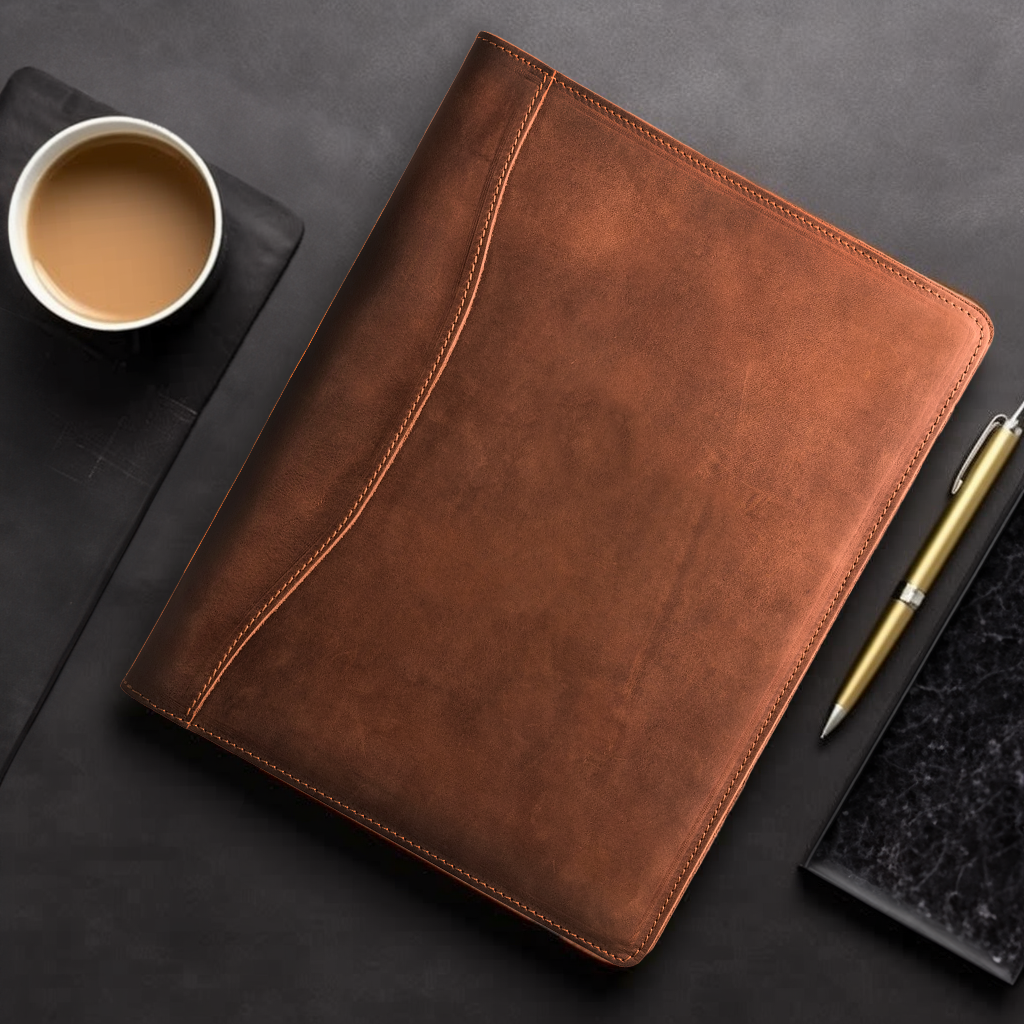 Falit Leather Folio | Handmade Leather Padfolio STEEL HORSE LEATHER