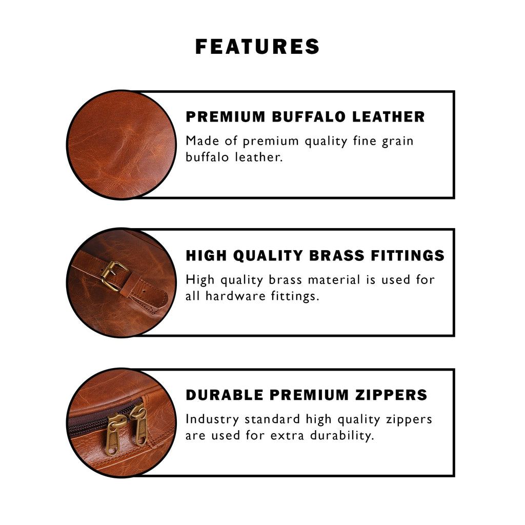 Rustic Buffalo Cymbal Case Classy Leather Bags