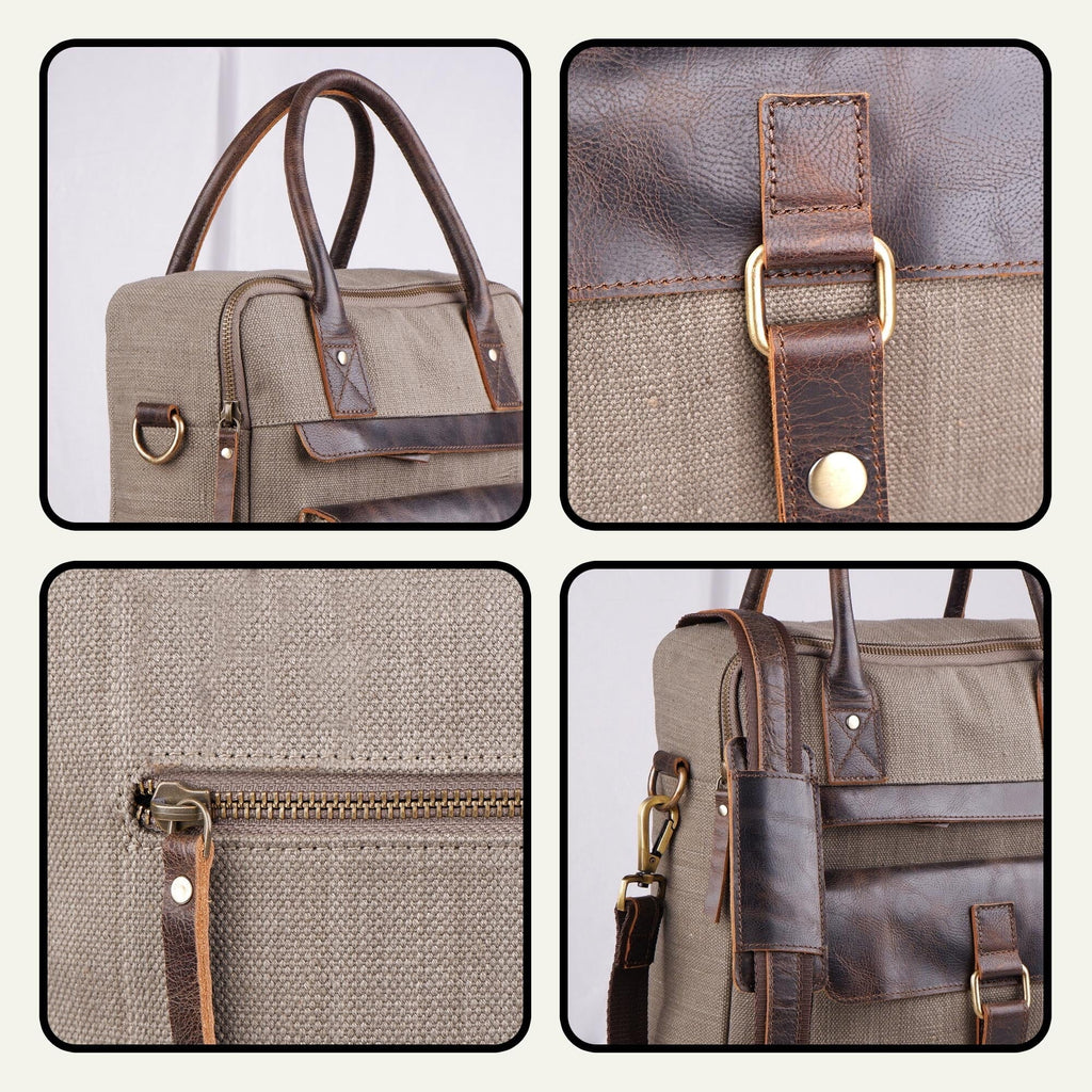 The Parker Canvas Classy Leather Bags