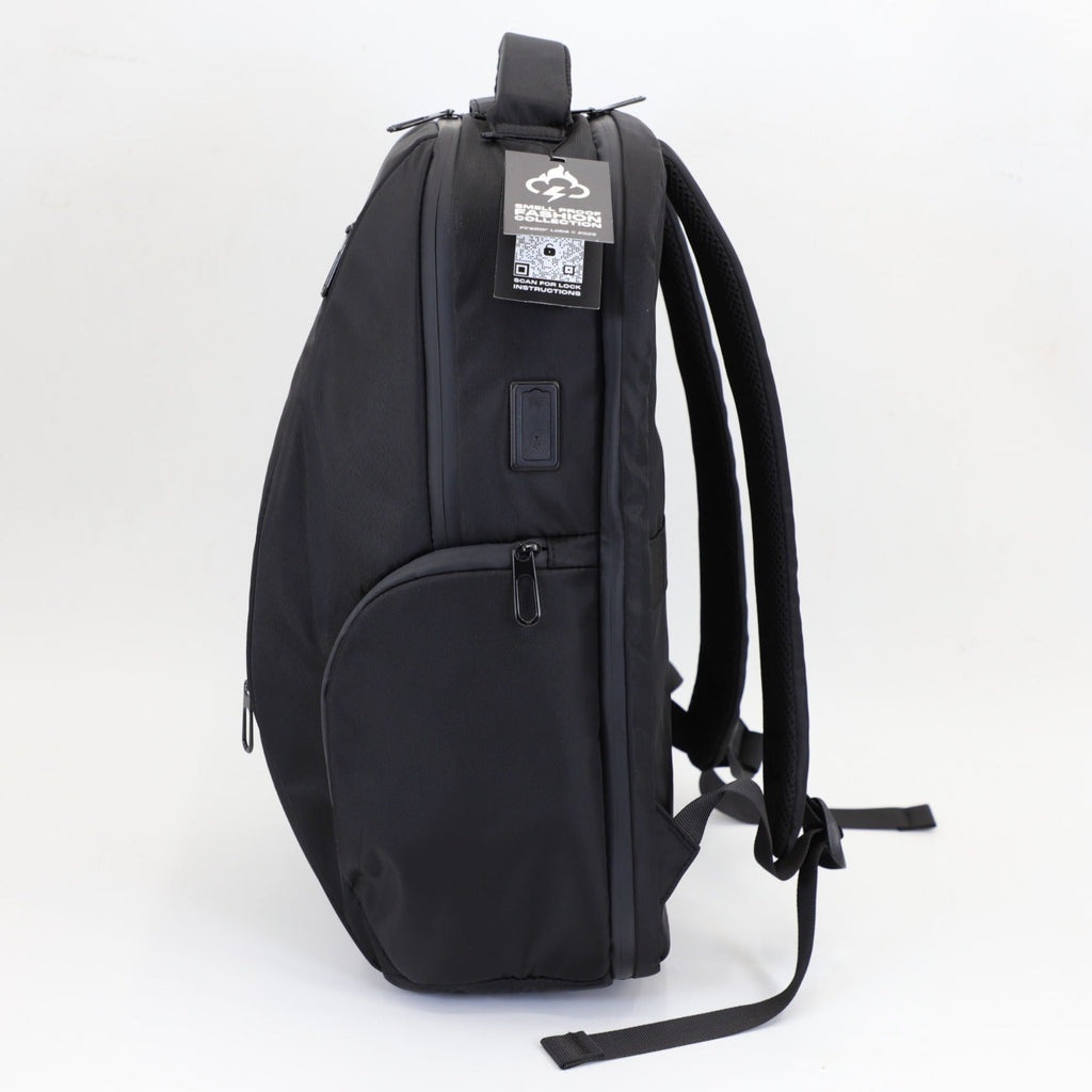 FireBar Labs Smell Proof Executive Backpack w/USB-C Fast Charge Port - Hidden Lock Safely Fashion Powered by FireBar Labs