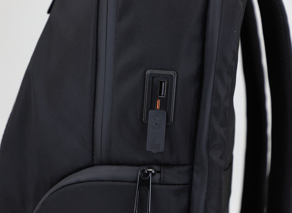 FireBar Labs Smell Proof Executive Backpack w/USB-C Fast Charge Port - Hidden Lock Safely Fashion Powered by FireBar Labs