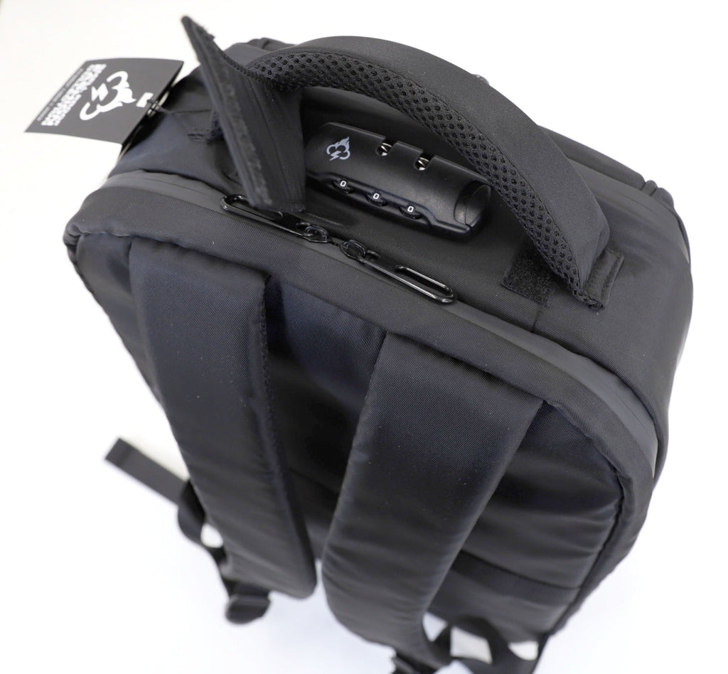 FireBar Labs Smell Proof Executive Backpack w/USB-C Fast Charge Port - Hidden Lock Safely Fashion Powered by FireBar Labs