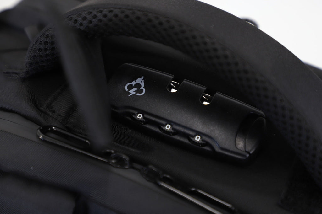 FireBar Labs Smell Proof Executive Backpack w/USB-C Fast Charge Port - Hidden Lock Safely Fashion Powered by FireBar Labs