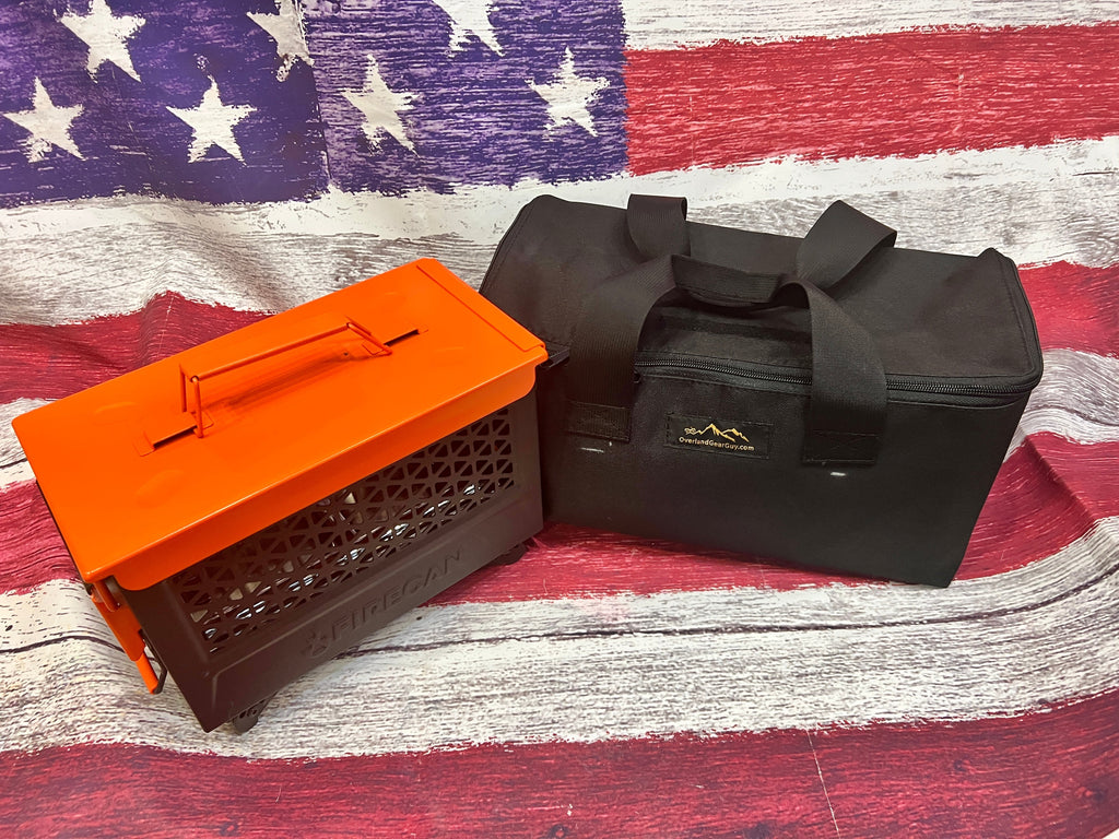 FIRECAN PORTABLE FIRE PIT Carry Bag - IGNIK- Lava Box Overland Gear Guy