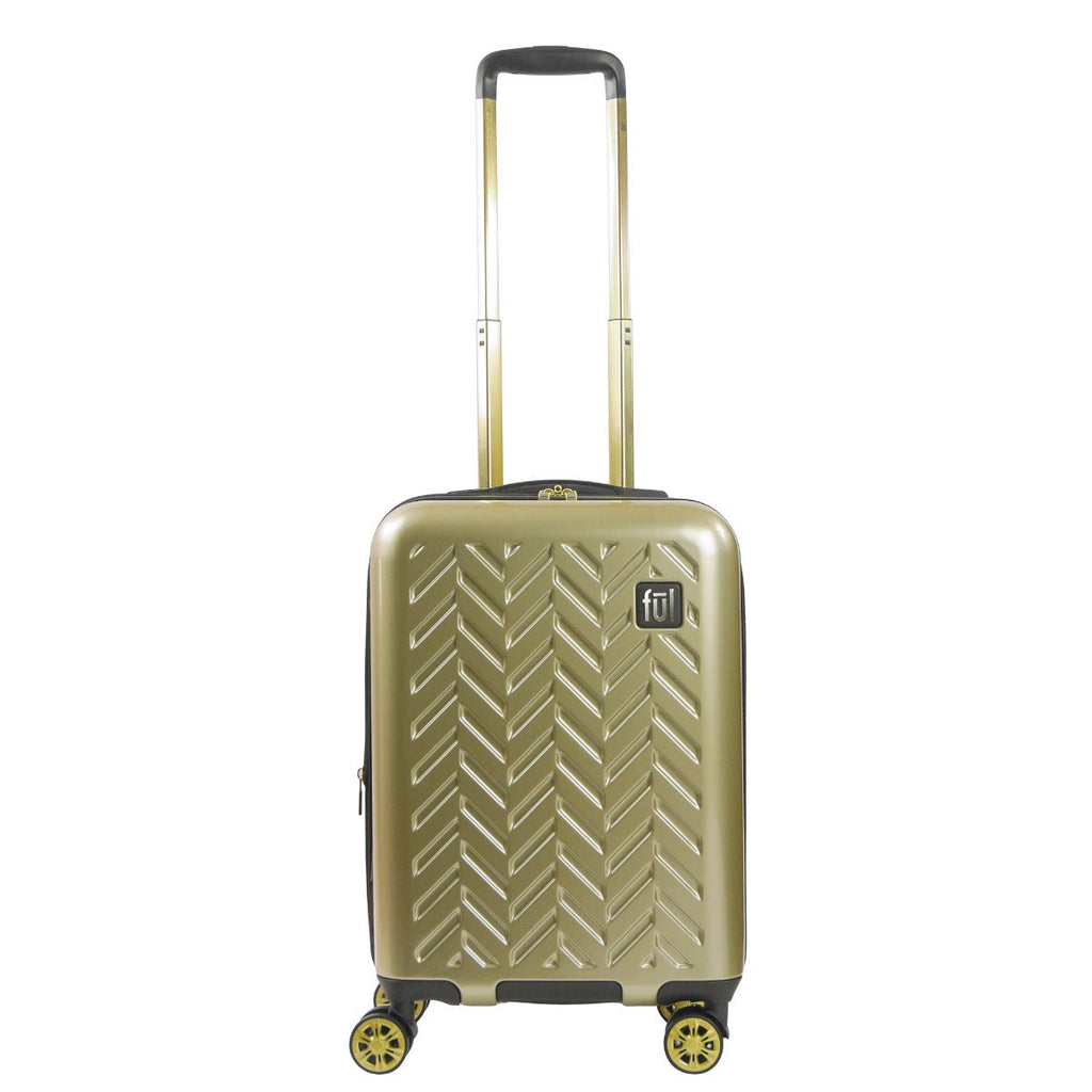 Ful Groove 22" Expandable Hardside Spinner luggage, Gold Ful Luggage