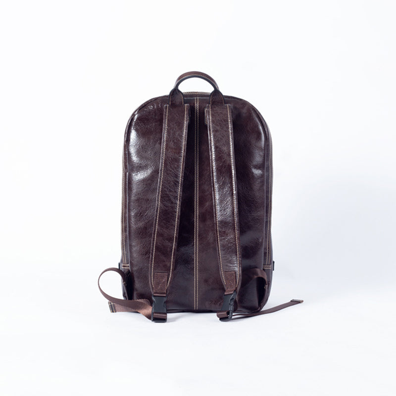 Full Grain Leather Backpack Casual Shoulder Travel Bag For Men Laptop Backpack RockCow Leather Studio