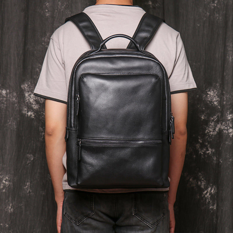 Full Grain Leather Backpack For Men, Leather Travel Backpack Stylish Laptop Backpack RockCow Leather Studio