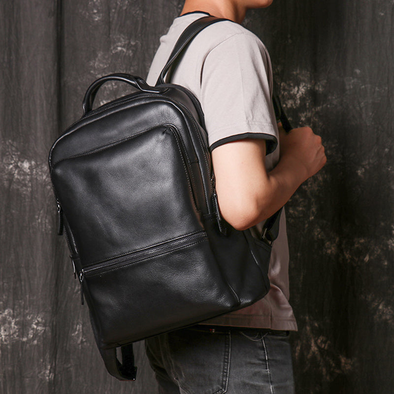 Full Grain Leather Backpack For Men, Leather Travel Backpack Stylish Laptop Backpack RockCow Leather Studio