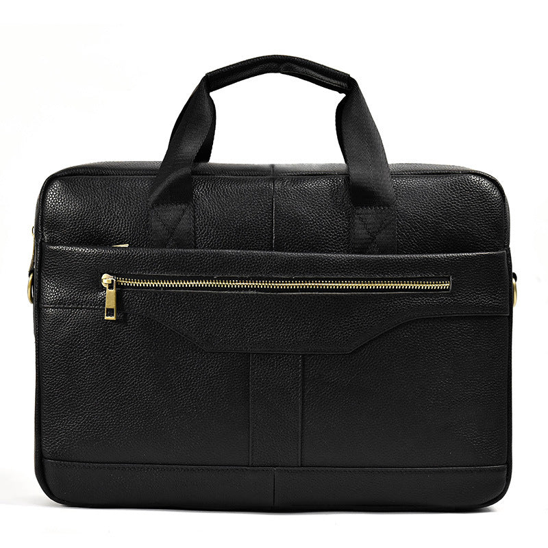 Full Grain Leather Briefcase Men's Messenger Bag Vintage 15" Leather Laptop Computer Bag Gift for Him RockCow Leather Studio