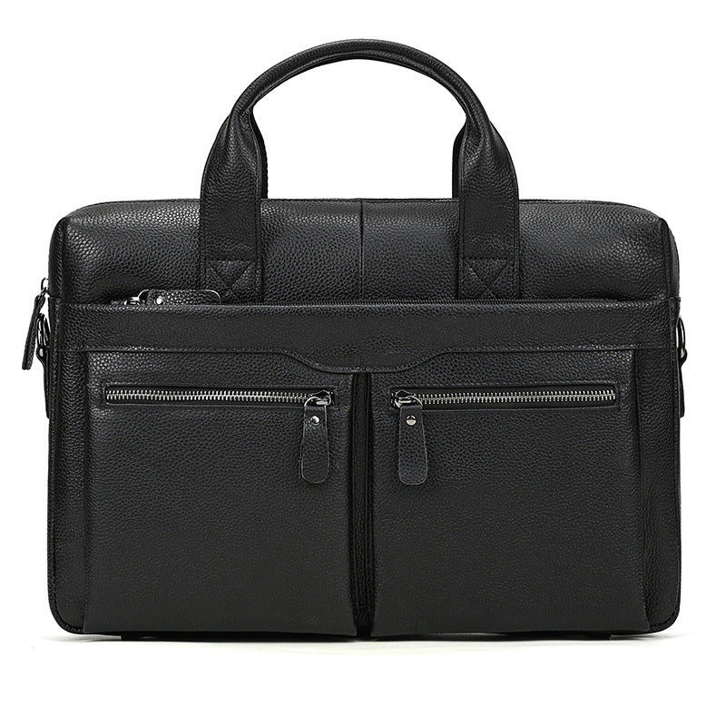 Full Grain Leather Briefcase Men's Messenger Bag Vintage 15" Leather Laptop Computer Bag Gift for Him RockCow Leather Studio