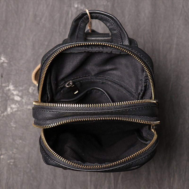 Full Grain Leather Chest Pack Vintage Leather Sling Bag Natural Leather Shoulder Bag RockCow Leather Studio