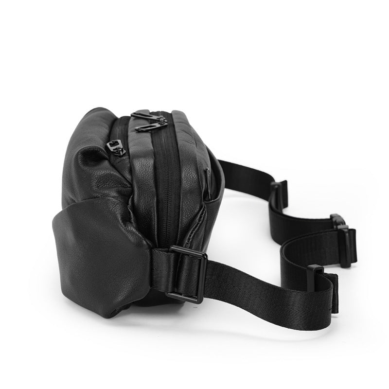 Full Grain Leather Crossbody Bag Handmade Leather Sling Bag With Adjustable Shoulder Strap Mens Chest Bag Shoulder Bag RockCow Leather Studio